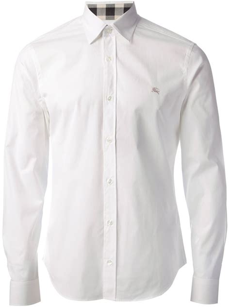 burberry mens shirts short sleeve l|Burberry white button down shirt.